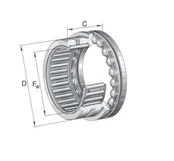Combined axial/radial bearings