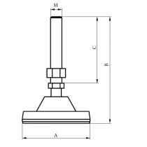 Adjustable and leveling feet M12 FI80 -2 | Tuli-shop.com