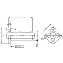 LMEK 16 LUU linear bearing, dimension 16x26x68 mm -2 | Tuli-shop.com
