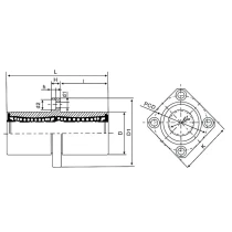 LMEKC 25 UU linear bearing, dimension 25x40x112 mm -2 | Tuli-shop.com