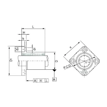ECONOMY linear bearing LMEK 12 UU, size 12x22x32 mm -2 | Tuli-shop.com