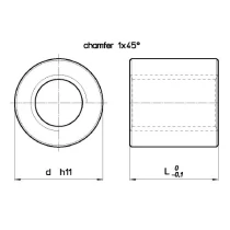 TR 16x4 R trapezoidal nut MZP (steel, cylindrical), CONTI -2 | Tuli-shop.com