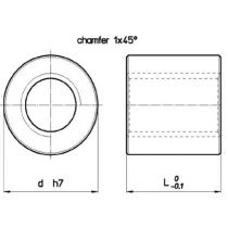 TR 30x6 L (left) trapezoidal nut HSN (bronze, cylindrical), CONTI -2 | Tuli-shop.com