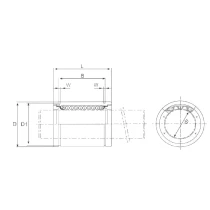 LME 5 UU linear bearing, dimension 5x12x22 mm | Tuli-shop.com
