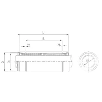 ECONOMY linear bearing LME 8 LUU, size 8x16x46 mm -2 | Tuli-shop.com