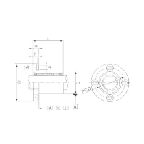 ECONOMY linear bearing LMEF 16 UU, size 16x26x36 mm -2 | Tuli-shop.com
