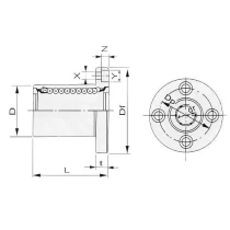 ECONOMY linear bearing LMF 12 UU, size 12x21x30 mm -2 | Tuli-shop.com