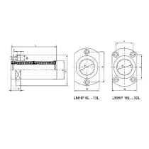 ECONOMY linear bearing LMHP 30 LUU, size 30x45x123 mm -2 | Tuli-shop.com