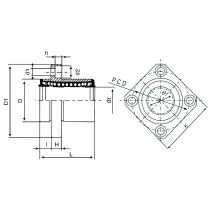 LMKP 20 UU linear bearing, dimension 20x32x42 mm -2 | Tuli-shop.com