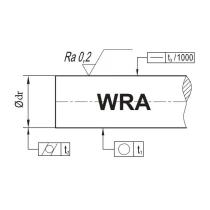Stainless steel linear shaft WRA 12/h6 -2 | Tuli-shop.com