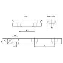 WON miniature linear guide rail MB 12 N -2 | Tuli-shop.com