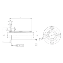LMEF 50 LUU linear bearing, dimension 50x75x192 mm -2 | Tuli-shop.com