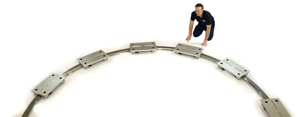 Hepcomotion Large Diameter Ring Guides, Segments and Track Systems
