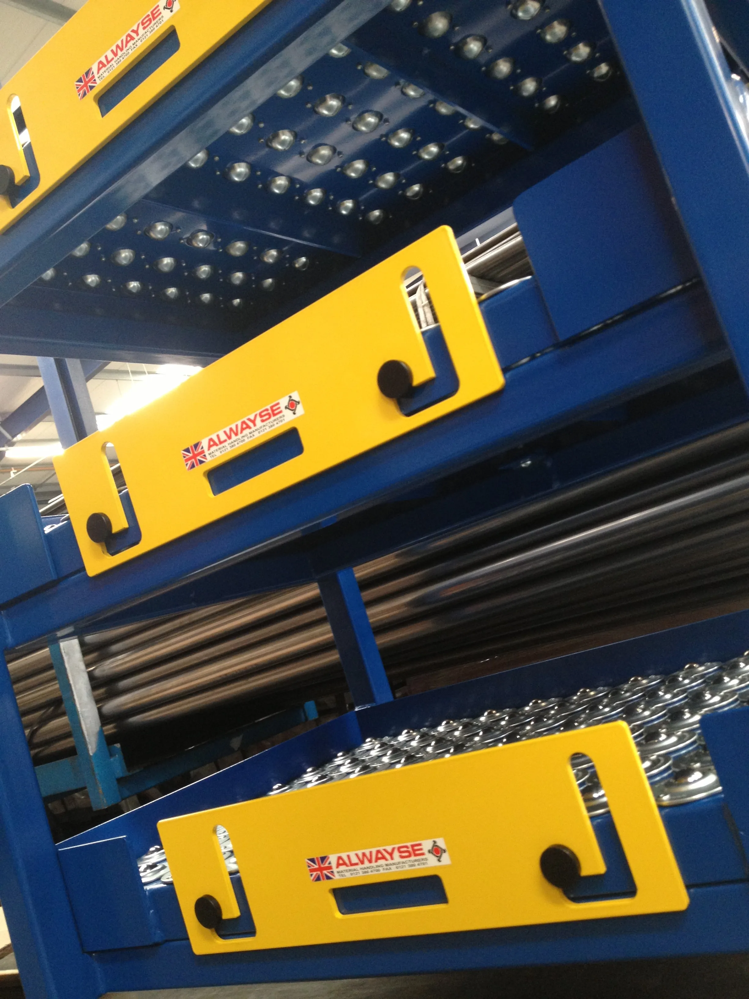 Ball units for racking and storage of tools