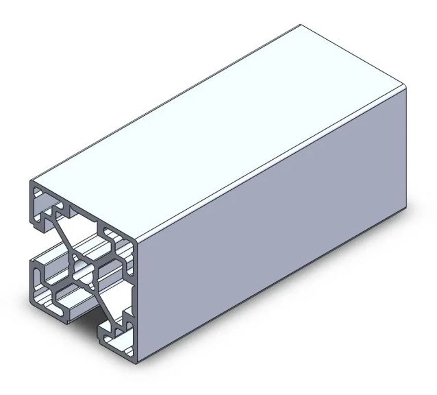 Aluminium profile closed from two sides
