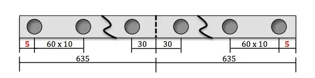 hole spacing example
